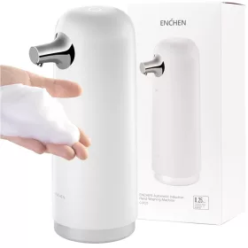   Безконтактен стоящ дозатор за сапун Enchen 330 ml бял