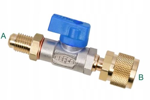 Сферичен кран за маркучи REFCO червен.1/4 SAE-5/16 SAE