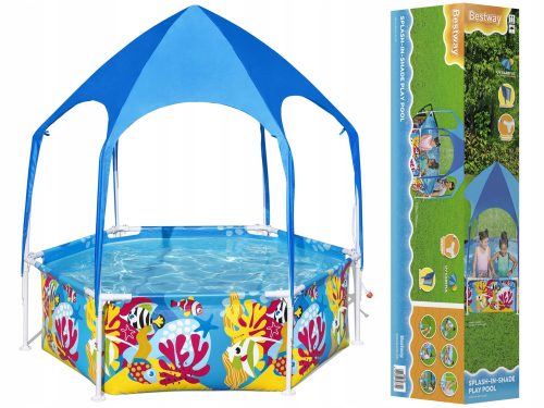 Shumee Bestway Надземен басейн за деца с UV защита Steel Pro 183 x 51 cm