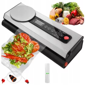   Машина за вакуумно запечатване, кантар за храна, фолио, 10 ролки + торбички