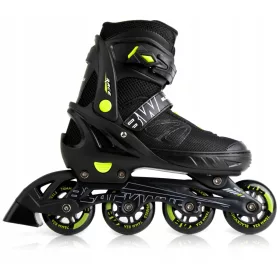    Blackwheels Sonic регулируеми ролкови кънки черни и зелени, размери 33-36