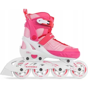    Детски ролкови кънки Blackwheels Playful, размери 36-39, бели и розови