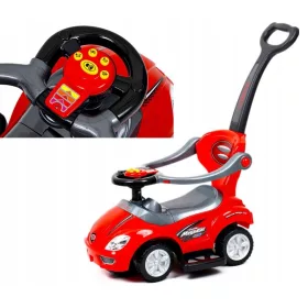  Mega Car 3in1 Red Ride-On с Pusher