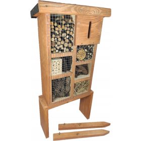   Къща за насекоми XXXXL LARGE H=83cm MIX COLOR дървена къща за пеперуди пчели