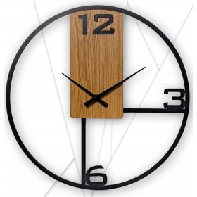   Часа - Стенен часовник DRAGON INTERIORS, черен, многоцветен, 70 см