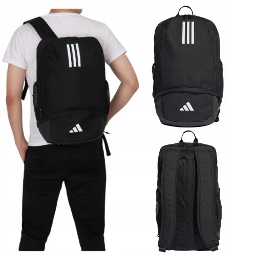  Ученическа раница Adidas с много отделения черна 27г