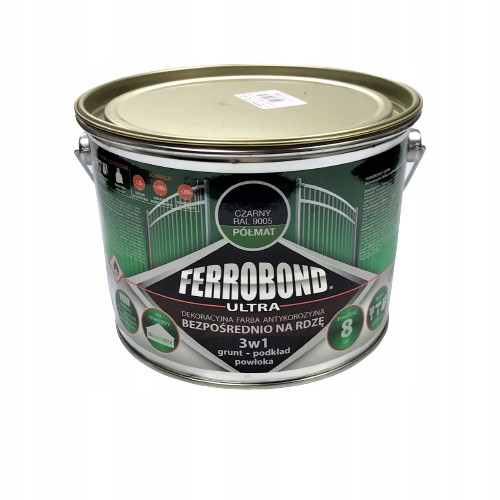 Боя против ръжда Polifarb Kalisz Ferrobond 2,5 л, черна