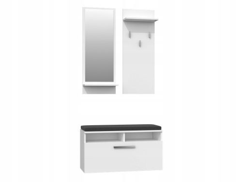  Шкаф за обувки TopEshop със седалка 85 х 136 х 35 см бял