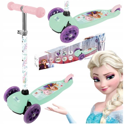  Триколесен скутер Seven 9949 Бял, Лилав, Розов, Зелен + панделки за кормило Seven Frozen 2 броя