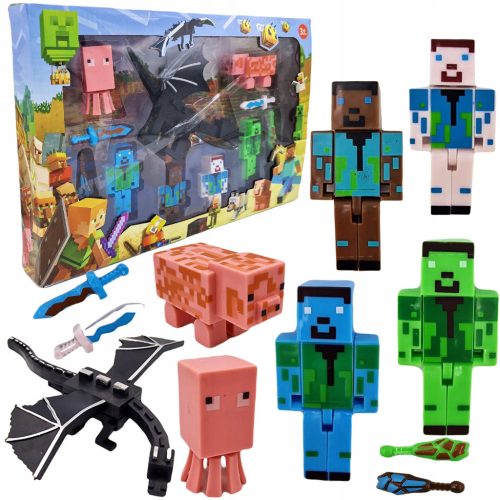  MINECRAFT ГОЛЯМ КОМПЛЕКТ ФИГУРКИ АКСЕСОАРИ КОН ПАЯК