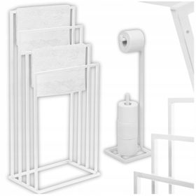   Framado бяла свободностояща шина + поставка за хартия Framado