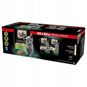    SHEBA KITTEN CHOICE OF FLAVORS ХРАНА В СОС ЗА КОТЕНТА 40x85g