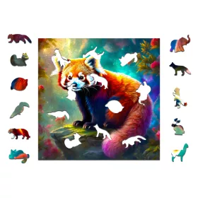    Дървен пъзел 25 x 25 см МАЛКАТА ПАНДА Дървен пъзел 160 части