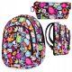  Ученическа раница CoolPack с много отделения, черна, нюанси на зелено, многоцветна, 23 години