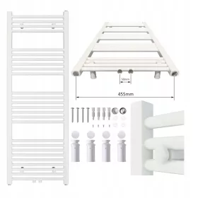   Воден радиатор за баня Aquabad 553 W 500 x 1400 mm бял