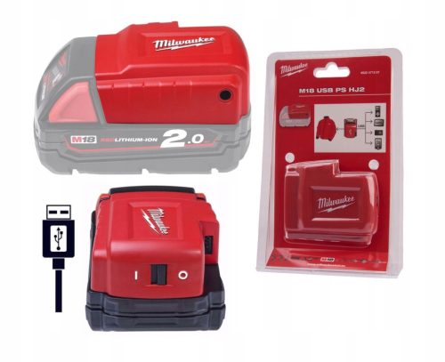  USB адаптер за батерии Milwaukee 4932471597