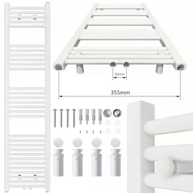  Воден радиатор за баня Aquabad 529 W 400 x 1600 mm бял