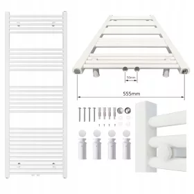   Воден радиатор за баня Aquabad 744 W 600 x 1600 mm бял