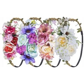    Флорални ленти за глава Корона 5 бр
