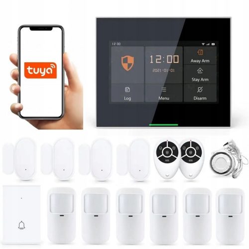 БЕЗЖИЧНА АЛАРМА с LCD 4.3' GSM WiFi SMS TUYA SMART ЗВАНЧЕ НА ПОЛСКИ