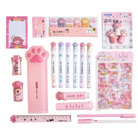    Голям канцеларски комплект, творчески подарък, Котешки лапи