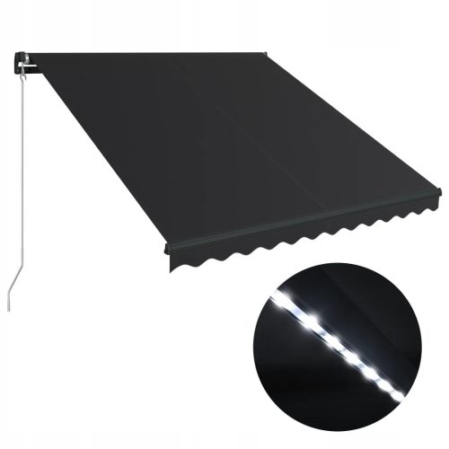 VidaXL 3051244 прибиращ се сенник 250x350 см антрацит