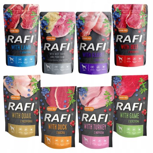  DOLINA NOTECI RAFI Мокра храна за кучета MIX Smaków 8 x 500g