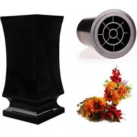   Ваза за гробища - Gravestone Vase W10/R Черна
