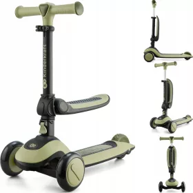  Тротинетка KINDERKRAFT 2в1 HALLEY LED Бяла