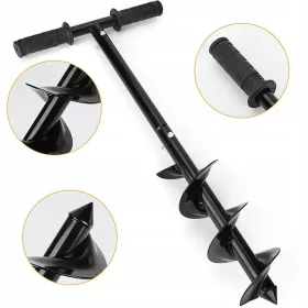    Стоманен градински шнек за засаждане и пресаждане на растения 85cmx15cm