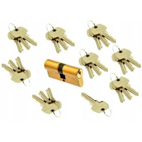   Брава цилиндър 30/35 + 25 ключа герда месинг за врати