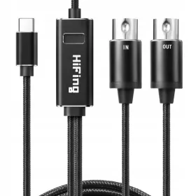    USB-C към MIDI конвертор интерфейсен адаптер за клавиатурни органи