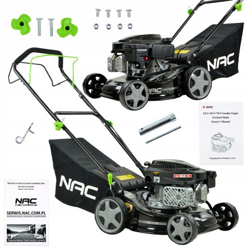 Бензинова косачка за трева с кош NAC, капацитет 127 cm³. кош 40л, ширина на косене 40см
