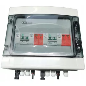   IP65 Захранване Сигурно разпределително устройство DC 500V PV фотоволтаици 2 струни