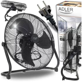   Подов вентилатор ADLER EUROPE Циркулатор на въздуха, 45см вентилатор, 200W черен