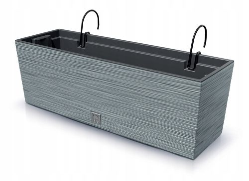  Prosperplast саксия 58 cm x 18 x 19,5 cm пластмасови нюанси на сиво и сребро