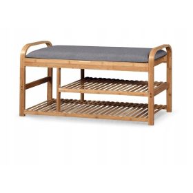    Тапицирана пейка с място за съхранение Halmar 100 x 50 x 33 см нюанси на сивото