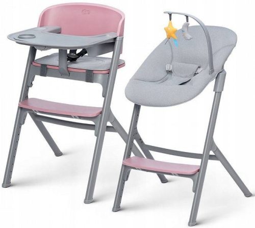  Столче за хранене с люлка Kinderkraft Calmee Aster Pink