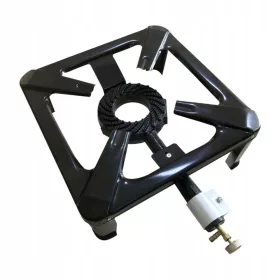   ГОЛЯМА ГАЗОВА ТАБУРЕТКА ЧУГУНЕНА ГОРЕЛКА FORTRADE ГОТВАРСКА КУТИЯ STRONG 40x40