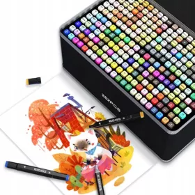    Алкохолни маркери, маркери, двустранни маркери + торбичка - 262 бр