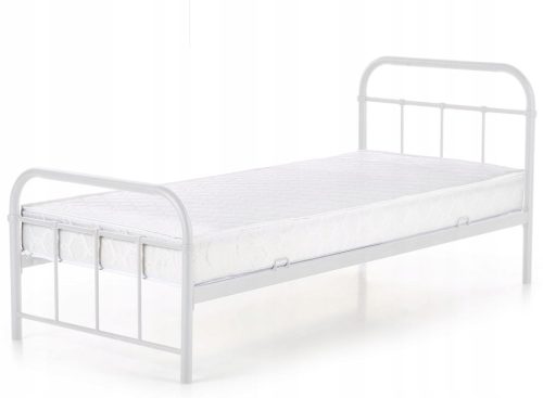  Метално единично легло Halmar Linda 90x200 бяло