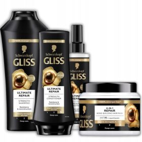    Gliss Ultimate Repair Шампоан Маска Балсам за много увредена коса