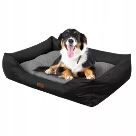    Кучешки диван Hobbydog, нюанси на сивото, 114 см x 84 см