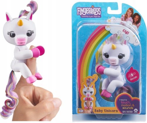  FINGERLINGS - ИНТЕРАКТИВЕН ЕДНОРОГ ЗА ПРЪСТ - ЕДНОРОГ Gigi WowWee бял