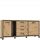  Скрин Forte Trondheim 177,4 x 41,5 x 81,3 см занаятчийски дъб, матиран черен дъб
