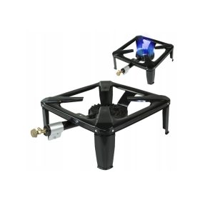   ЧУГУНЕНА ГАЗОВА ТАБУРЕТКА 40х40см ГОТВАРСКА ПЕЧА 8kW ГОРЕЛКА