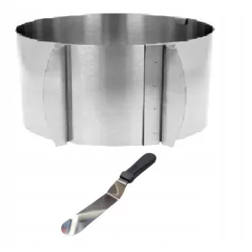   Форма за торта Vergionic 30 х 30см диаметър 30см + шпатула НОЖ ЗА СЛАДКАРСКИ КРЕМ ШПАТУЛА ЗА ТОРТА 27см