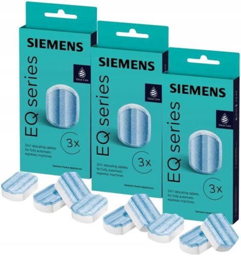  Комплект 3x Таблетки за отстраняване на накип за кафемашини Siemens TZ80002B, 9 бр