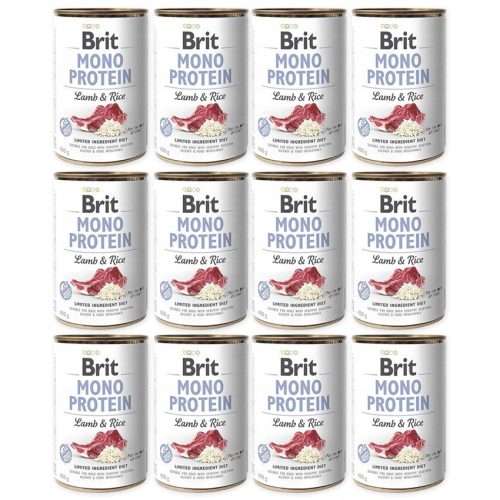  Brit Mono Protein мокра храна за кучета агнешко с ориз 400гр