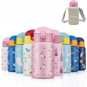    Детска бутилка за вода Autsel със сламка 500 мл изолирана бутилка